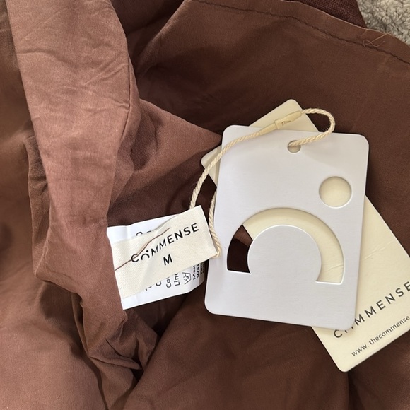 Commense Cotton & Linen Asymmetrical Neck Off the Shoulder Long Maxi Dress - Picture 10 of 12